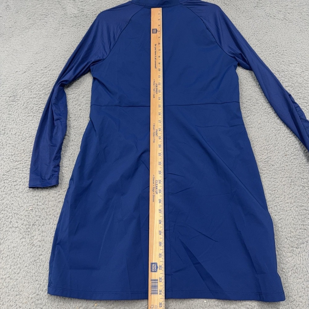 Hurley Dress Womens Medium Blue Long Sleeve Mock Neck Zip Stretch Shift Casual - Picture 11 of 14